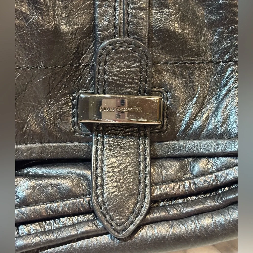 Juicy Couture Black‎ Leather Shoulder Bag